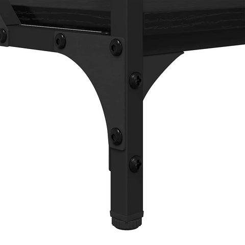 vidaXL Coffee Table Black Oak 100 x 50 x 50 cm Engineered Wood