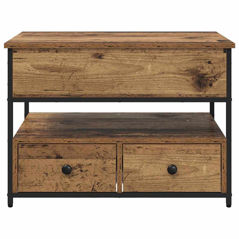 vidaXL Coffee Table with Drawer Old wood 70x50x50cm Engineered Wood