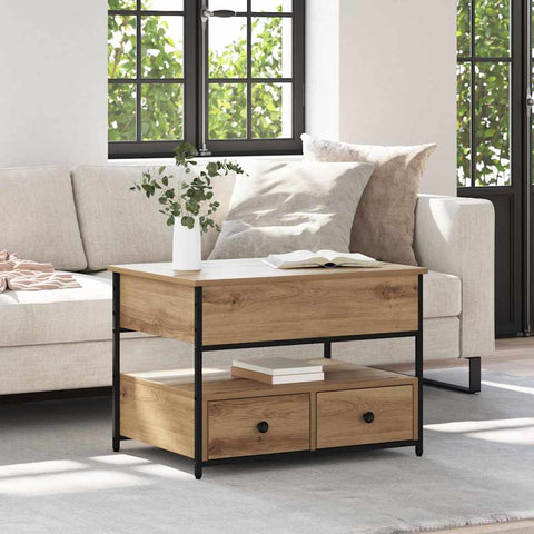 vidaXL Coffee Table with Drawer Artisan oak 70x50x50cm Engineered Wood