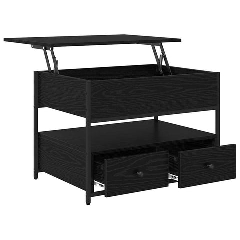 vidaXL Coffee Table with Drawer Black oak 70x50x50cm Engineered Wood