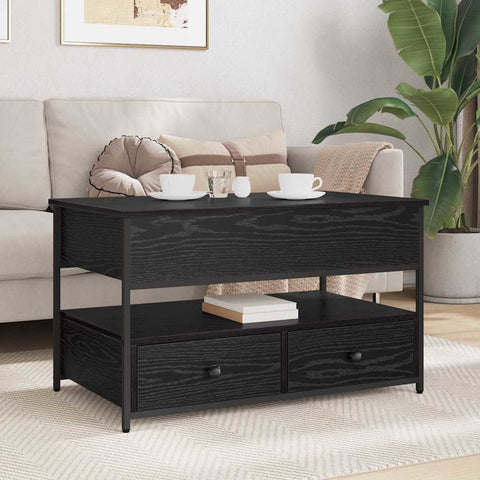 vidaXL Coffee Table Black Oak 85 x 50 x 50 cm Engineered Wood