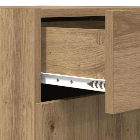 vidaXL Sideboard Black oak 42.5 x 40 x 93 cm Engineered wood