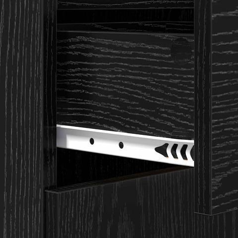 vidaXL Sideboard Black oak 42.5 x 40 x 93 cm Engineered wood