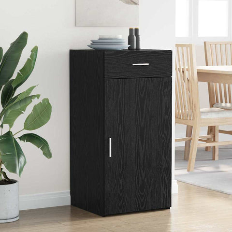 vidaXL Sideboard Black oak 42.5 x 40 x 93 cm Engineered wood