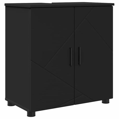 vidaXL Bathroom Cabinet Black 61 x 35 x 64 cm Engineered wood