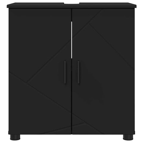 vidaXL Bathroom Cabinet Black 61 x 35 x 64 cm Engineered wood