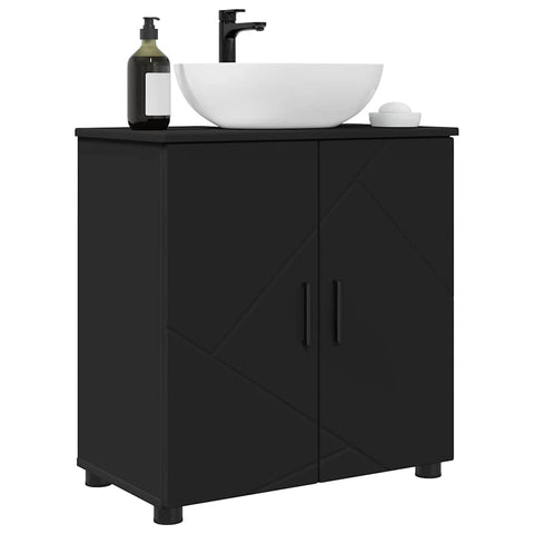 vidaXL Bathroom Cabinet Black 61 x 35 x 64 cm Engineered wood