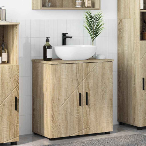 vidaXL Bathroom Cabinet Sonoma oak 61 x 35 x 64 cm Engineered wood