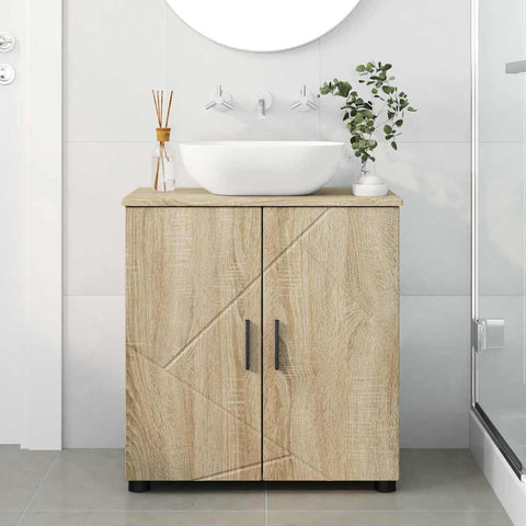 vidaXL Bathroom Cabinet Sonoma oak 61 x 35 x 64 cm Engineered wood