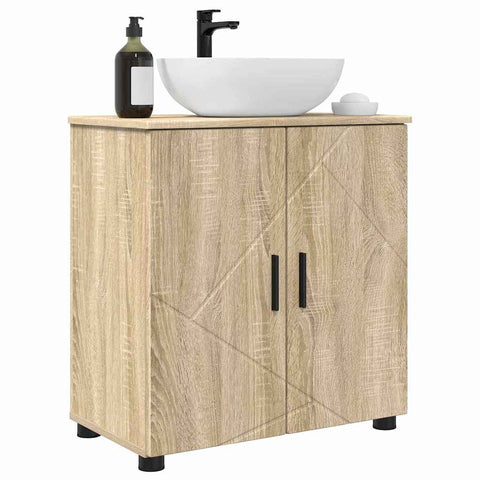 vidaXL Bathroom Cabinet Sonoma oak 61 x 35 x 64 cm Engineered wood
