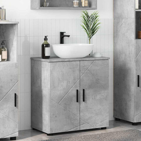 vidaXL Bathroom Cabinet Concrete grey 61 x 35 x 64 cm Engineered wood
