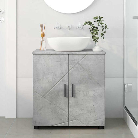 vidaXL Bathroom Cabinet Concrete grey 61 x 35 x 64 cm Engineered wood