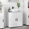vidaXL Bathroom Cabinet with Shelf High gloss white 61 x 35 x 64 cm
