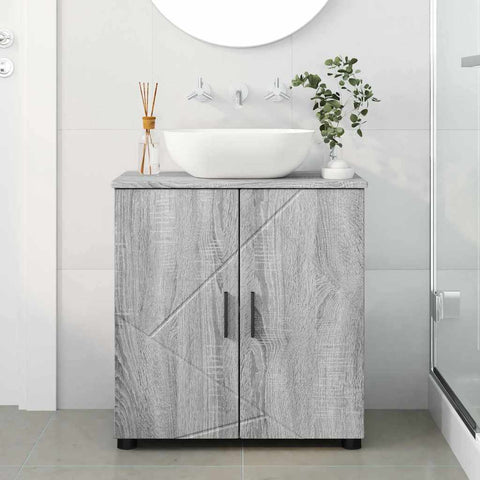 vidaXL Bathroom Cabinet Grey sonoma 61 x 35 x 64 cm Engineered wood