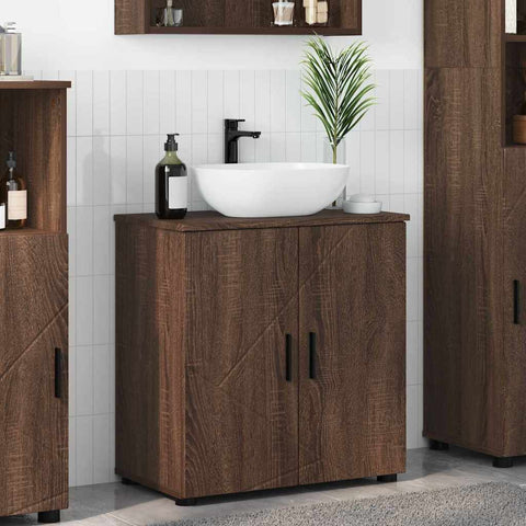 vidaXL Bathroom Cabinet Brown oak 61 x 35 x 64 cm Engineered wood