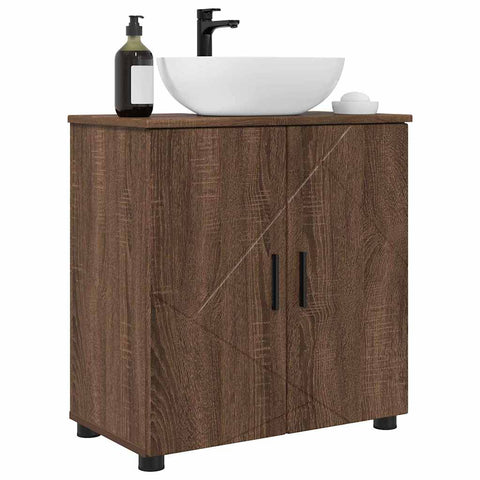 vidaXL Bathroom Cabinet Brown oak 61 x 35 x 64 cm Engineered wood