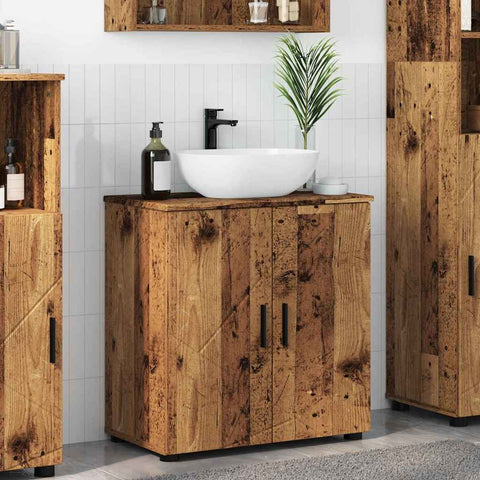 vidaXL Bathroom Cabinet Old wood 61 x 35 x 64 cm Engineered wood