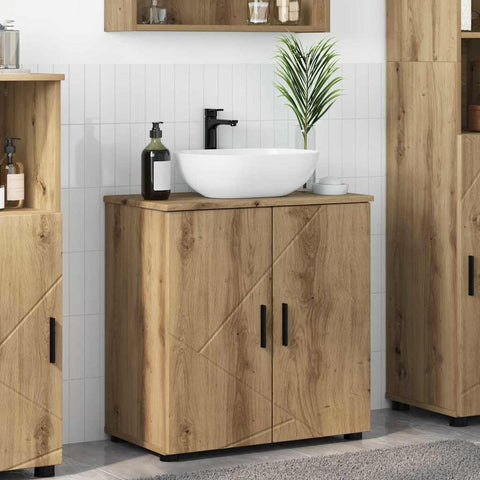 vidaXL Bathroom Cabinet Artisan oak 61 x 35 x 64 cm Engineered wood
