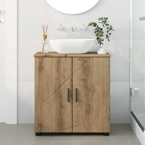 vidaXL Bathroom Cabinet Artisan oak 61 x 35 x 64 cm Engineered wood