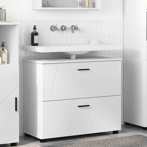 vidaXL Bathroom Cabinet White 76.5 x 35 x 64 cm Engineered wood