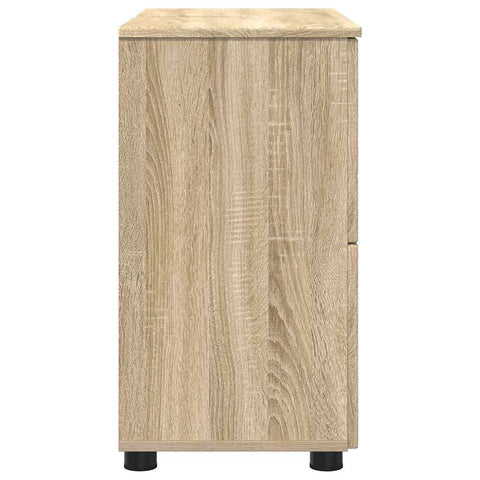 vidaXL Bathroom Cabinet Sonoma oak 76.5 x 35 x 64 cm Engineered wood