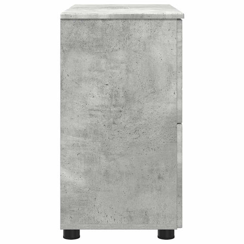 vidaXL Bathroom Cabinet with Drawer Concrete grey 76.5 x 35 x 64 cm