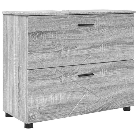 vidaXL Bathroom Cabinet Grey sonoma 76.5 x 35 x 64 cm Engineered wood