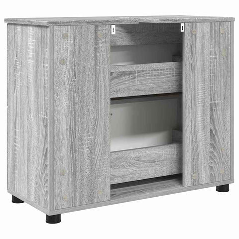 vidaXL Bathroom Cabinet Grey sonoma 76.5 x 35 x 64 cm Engineered wood