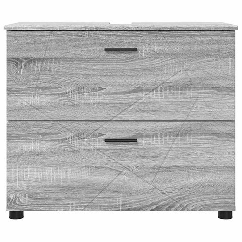 vidaXL Bathroom Cabinet Grey sonoma 76.5 x 35 x 64 cm Engineered wood
