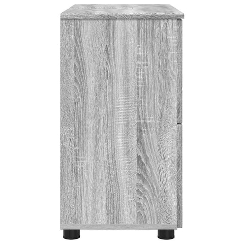 vidaXL Bathroom Cabinet Grey sonoma 76.5 x 35 x 64 cm Engineered wood