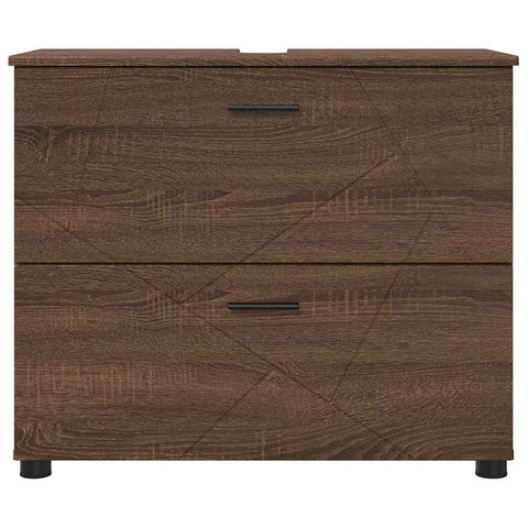 vidaXL Bathroom Cabinet Brown oak 76.5 x 35 x 64 cm Engineered wood