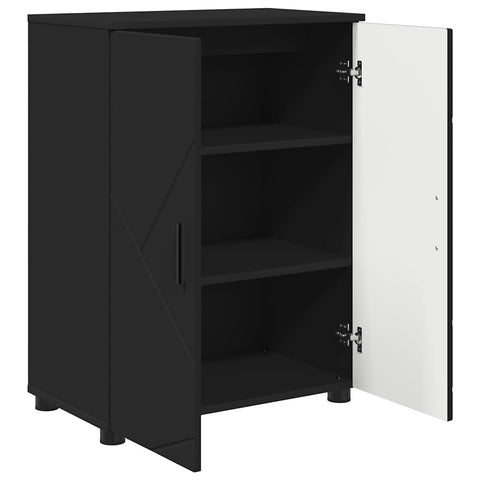 vidaXL Bathroom Cabinet Black 60 x 35 x 80 cm Engineered wood