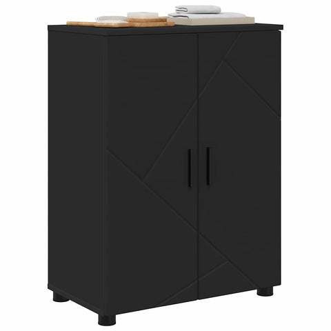 vidaXL Bathroom Cabinet Black 60 x 35 x 80 cm Engineered wood