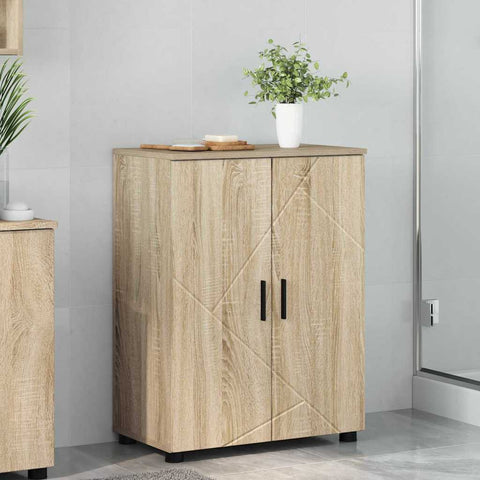 vidaXL Bathroom Cabinet Sonoma oak 60 x 35 x 80 cm Engineered wood
