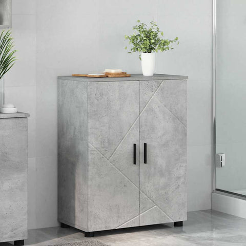 vidaXL Bathroom Cabinet Concrete grey 60 x 35 x 80 cm Engineered wood