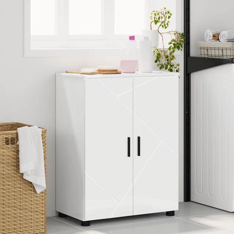 vidaXL Bathroom Cabinet with Shelf High gloss white 60 x 35 x 80 cm