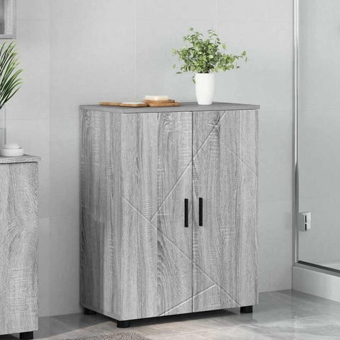 vidaXL Bathroom Cabinet Grey sonoma 60 x 35 x 80 cm Engineered wood