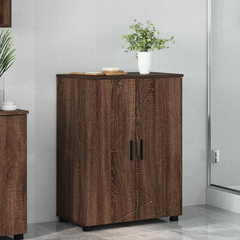 vidaXL Bathroom Cabinet Brown oak 60 x 35 x 80 cm Engineered wood