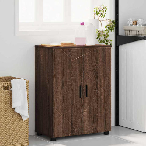 vidaXL Bathroom Cabinet Brown oak 60 x 35 x 80 cm Engineered wood