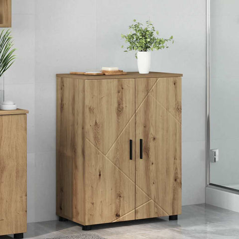 vidaXL Bathroom Cabinet Artisan oak 60 x 35 x 80 cm Engineered wood