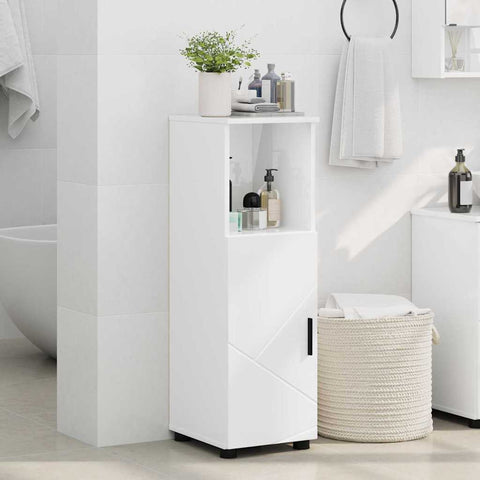 vidaXL Bathroom Cabinet with Shelf High gloss white 30 x 35 x 95 cm