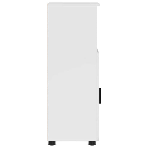 vidaXL Bathroom Cabinet with Shelf High gloss white 30 x 35 x 95 cm
