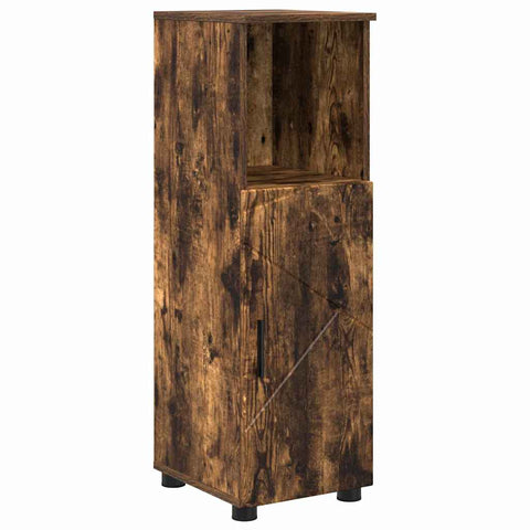 vidaXL Bathroom Cabinet with Storage Smoked Oak 30 x 35 x 95 cm