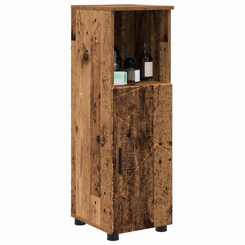 vidaXL Bathroom Cabinet with Storage Old Wood 30 x 35 x 95 cm