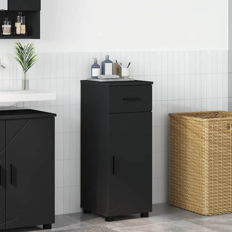 vidaXL Bathroom Cabinet Black 30 x 35 x 80 cm Engineered wood
