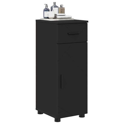 vidaXL Bathroom Cabinet Black 30 x 35 x 80 cm Engineered wood