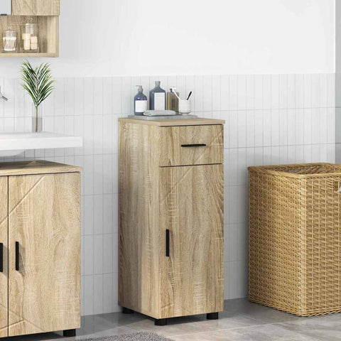 vidaXL Bathroom Cabinet Sonoma oak 30 x 35 x 80 cm Engineered wood