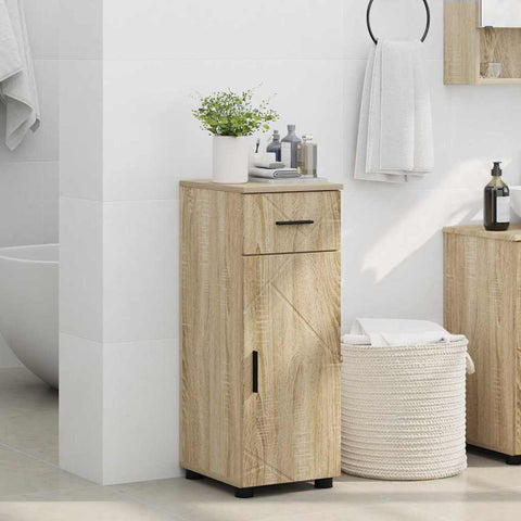 vidaXL Bathroom Cabinet Sonoma oak 30 x 35 x 80 cm Engineered wood