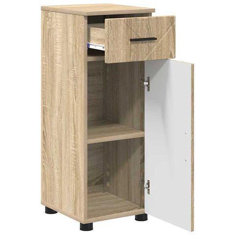vidaXL Bathroom Cabinet Sonoma oak 30 x 35 x 80 cm Engineered wood
