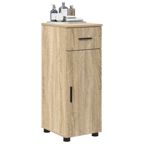vidaXL Bathroom Cabinet Sonoma oak 30 x 35 x 80 cm Engineered wood